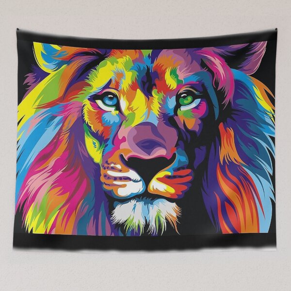 Item preview, ''Lion in black'' - graffiti street art designed and sold by Graffyshop.