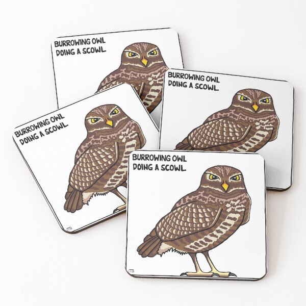 Item preview, Burrowing owl doing a scowl! designed and sold by Michelle Best.
