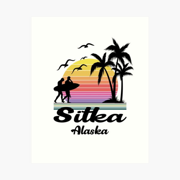 Item preview, Sitka Alaska Seaside Retro Sunset designed and sold by Home-Spirit.