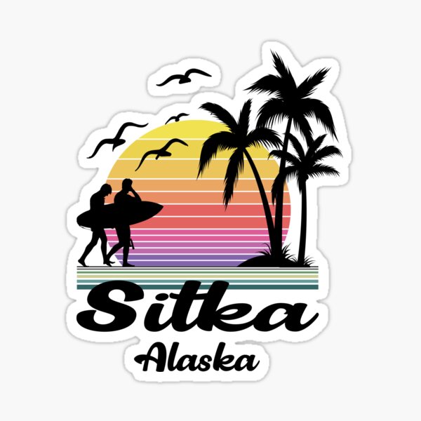 Item preview, Sitka Alaska Seaside Retro Sunset designed and sold by Home-Spirit.