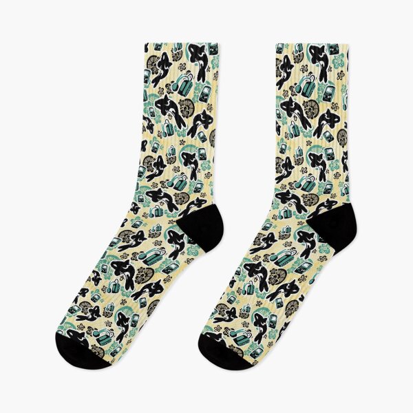 Item preview, Bygone Market, Retro Orca repeat pattern designed and sold by PEcomics.