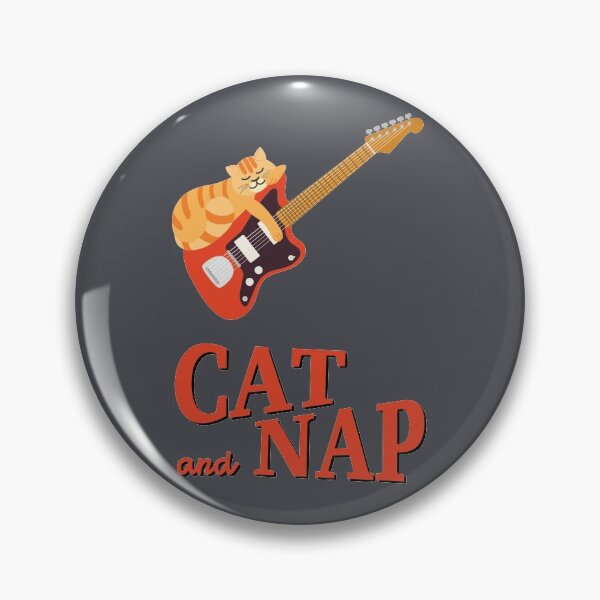 Item preview, Relaxed Cat on Surf Guitar | Tabby | Catnap designed and sold by Fluffy-Vectors.