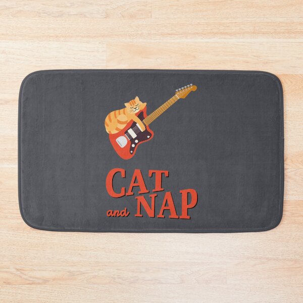 Item preview, Relaxed Cat on Surf Guitar | Tabby | Catnap designed and sold by Fluffy-Vectors.
