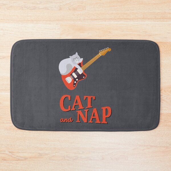 Item preview, Relaxed Cat on Surf Guitar | Persian | Catnap designed and sold by Fluffy-Vectors.