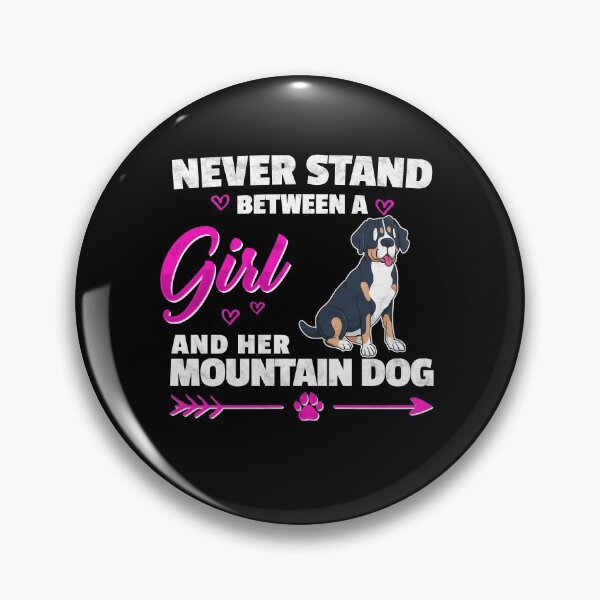 Item preview, Girl with Swiss mountain dog farmer dog saying designed and sold by madgrfx.