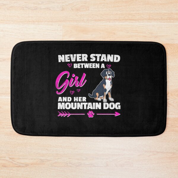 Item preview, Girl with Swiss mountain dog farmer dog saying designed and sold by madgrfx.