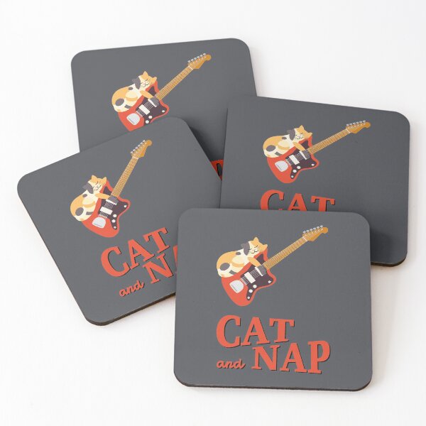Item preview, Relaxed Cat on Surf Guitar | Calico | Catnap designed and sold by Fluffy-Vectors.