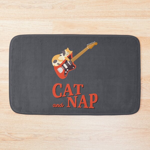 Item preview, Relaxed Cat on Surf Guitar | Calico | Catnap designed and sold by Fluffy-Vectors.