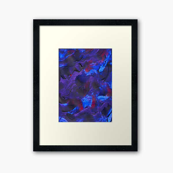 Blue, Violet, Pink Swatch Painting Framed Art Print