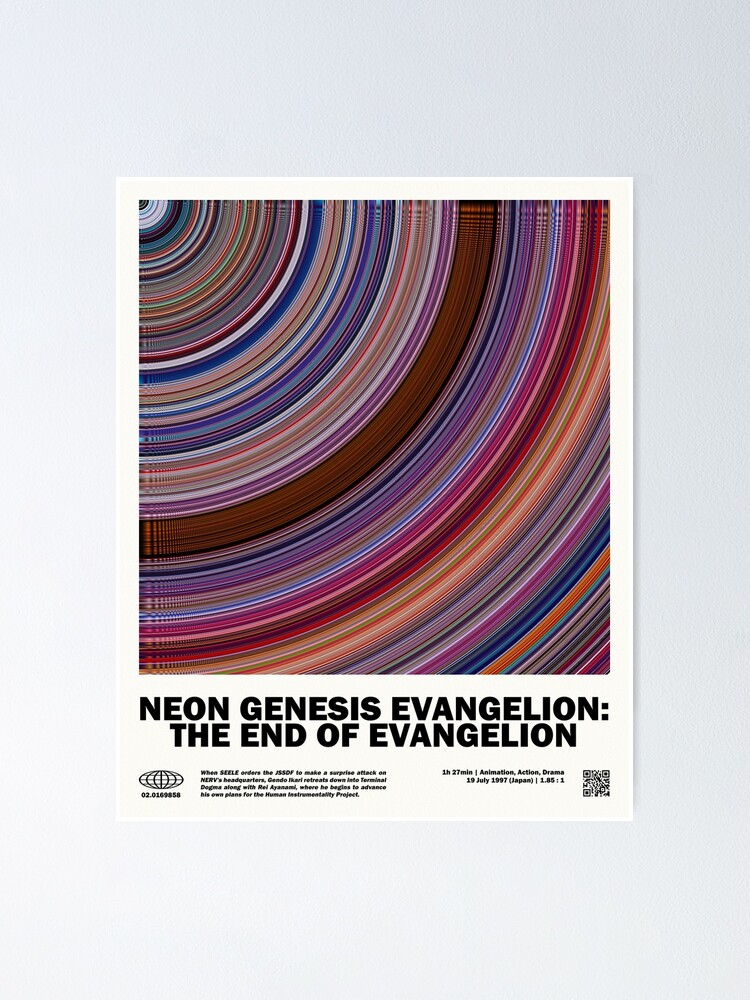 Minimal Neon Genesis Evangelion The End Of Evangelion Abstract Circular Anime Poster By Silver Light Redbubble