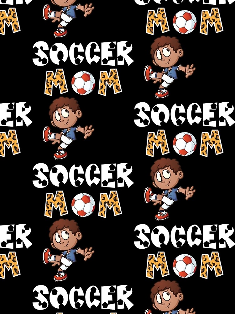 Disover Soccer Mom Leopard Cute Boy Playing Soccer  Leggings