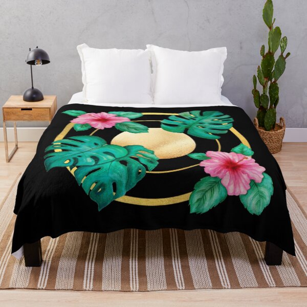 Item preview, Aloha summer vibes gold round  designed and sold by editanagy.