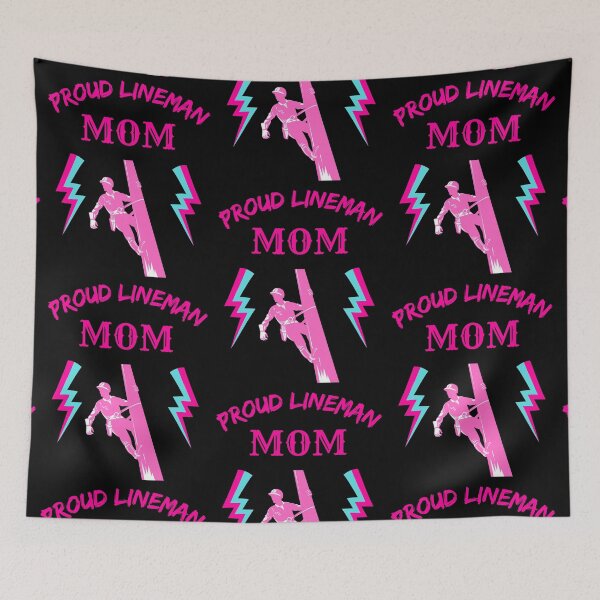 Item preview, Proud Lineman Mom designed and sold by WoodburyLake.