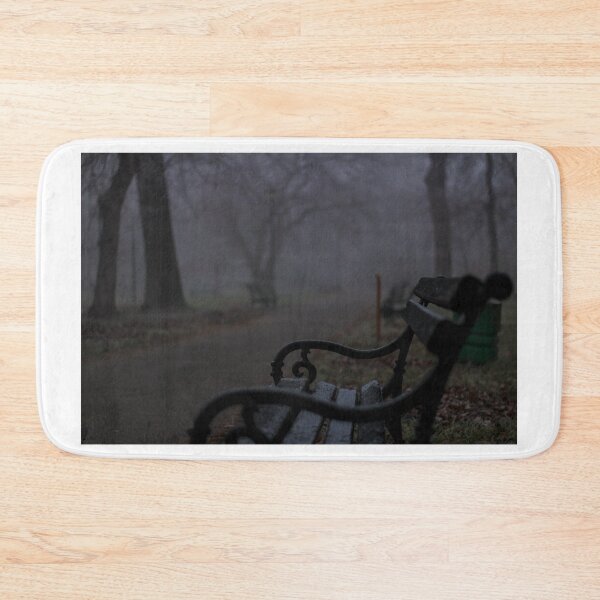 Item preview, Bench in park during foggy evening designed and sold by nikola993.