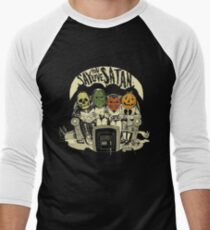 Say You Love Satan 80s Horror Podcast Logo Men's Baseball ¾ T-Shirt