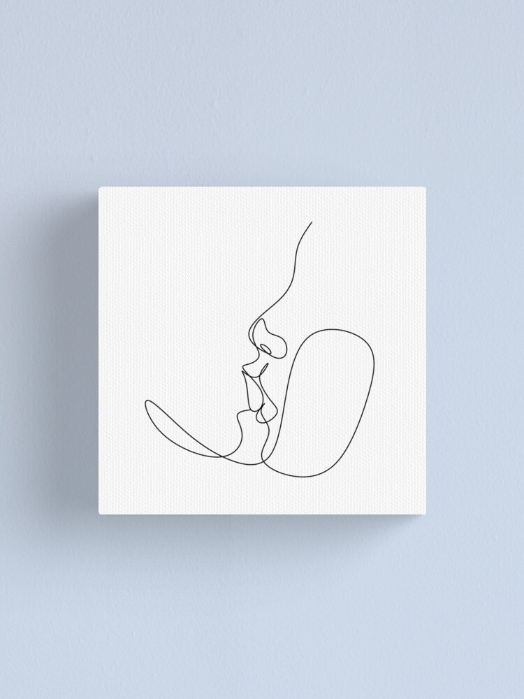 Abstract Couple Minimalist Line Art Canvas Prints