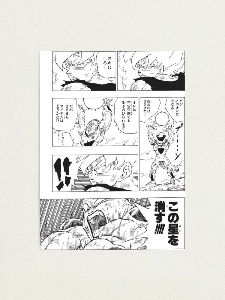 Dragon Ball Z Goku VS Frieza Manga Panel Photographic Print for Sale by  TorGraphix