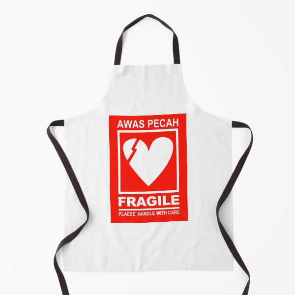 Item preview, sticker awas pecah love fragile Please handle with care women gift idea designed and sold by Easy-Logo.