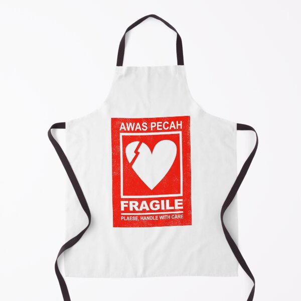 Item preview, Sticker awas pecah love fragile Please handle with care women gift idea designed and sold by Easy-Logo.