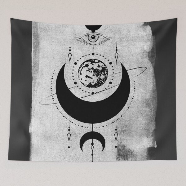 Item preview, Moon and Evil Eye designed and sold by Interpret108.