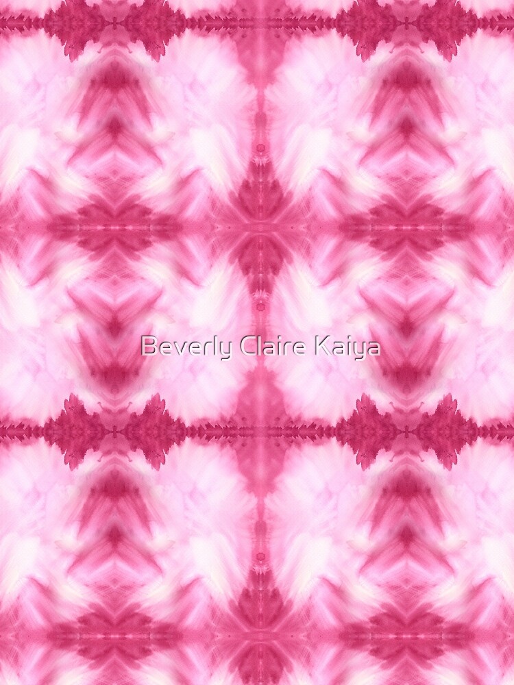 Thumbnail 6 of 6, Chiffon Top, Hand-Painted Abstract Watercolor in Dark Pink and White designed and sold by beverlyclaire.