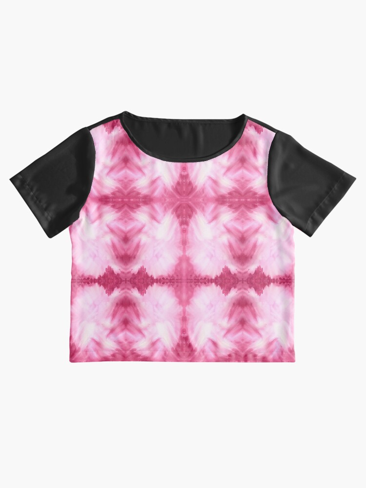 Thumbnail 2 of 6, Chiffon Top, Hand-Painted Abstract Watercolor in Dark Pink and White designed and sold by beverlyclaire.