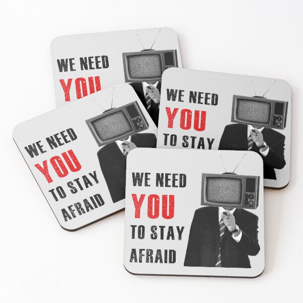 Item preview, Fake News, We need you to Stay Afraid TV Head designed and sold by ArtOfRebellion.