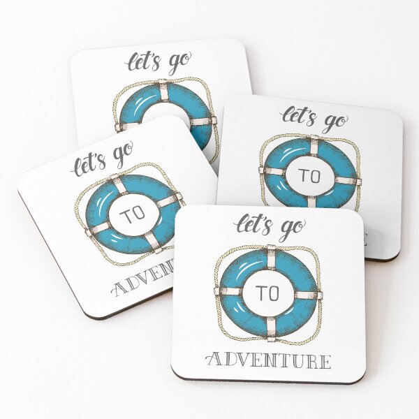 Item preview, Vintage Lifebuoy with lettering - Let's go to adventure designed and sold by Tabiti A.
