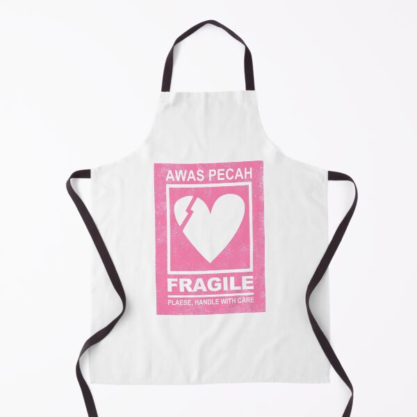Item preview, Sticker awas pecah love fragile Please handle with care women gift idea designed and sold by Easy-Logo.