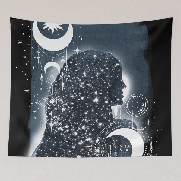 Item preview, Blue Moon Goddess, Sun and Stars designed and sold by Interpret108.