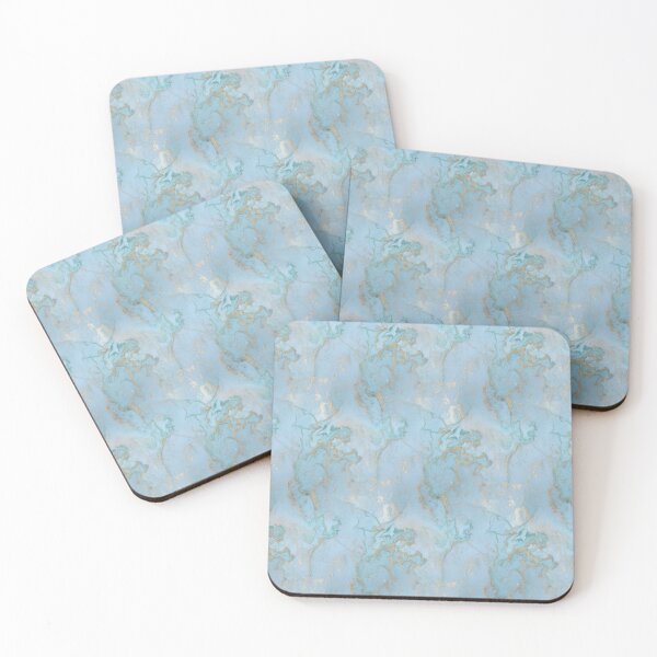 Item preview, Sky Blue Gold   Marble  designed and sold by ZubiyaArt.
