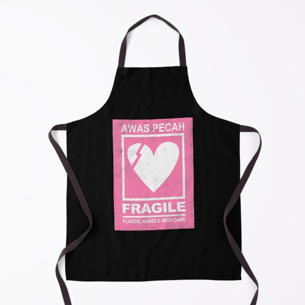 Item preview, Sticker awas pecah love fragile Please handle with care women gift idea designed and sold by Easy-Logo.