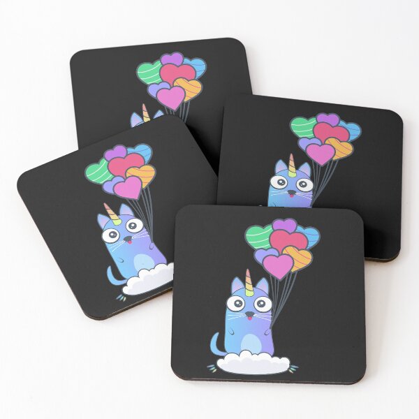 Item preview, Funny unicorn cat with space love bubbles -planets designed and sold by Olena Du.