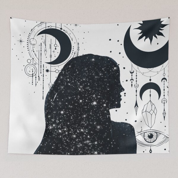 Item preview, Blue Moon Goddess, Sun and Stars designed and sold by Interpret108.
