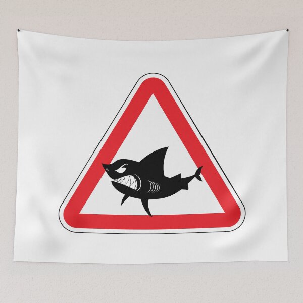 Item preview, Shark Warning Sign  designed and sold by treasure-crafts.
