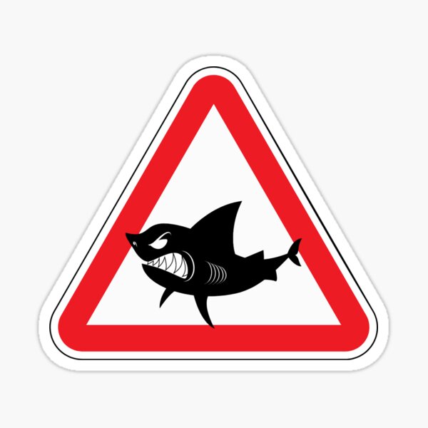 shark-warning-sign-sticker-for-sale-by-treasure-crafts-redbubble