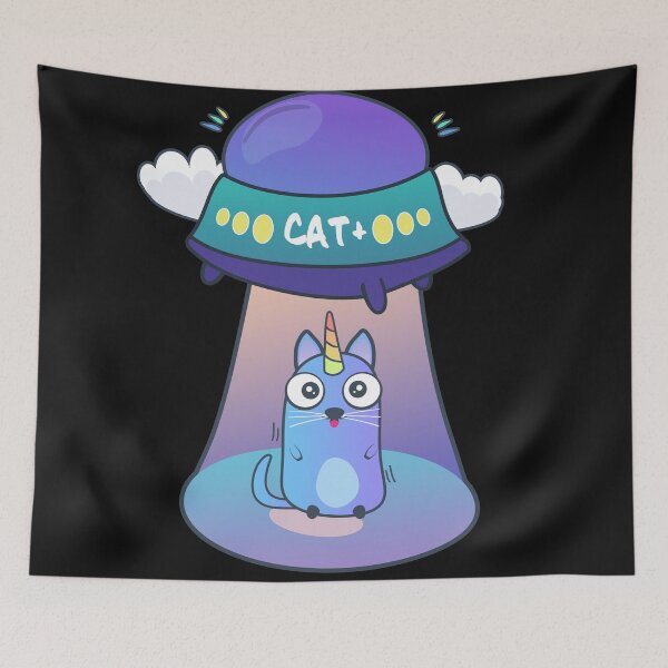 Item preview, Catch funny unicorn cat! Hi is alien designed and sold by Olena Du.