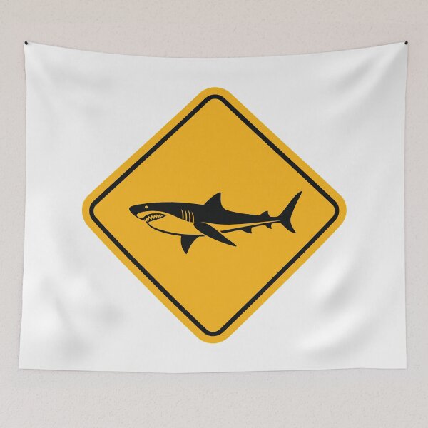 Item preview, Shark Warning Sign  designed and sold by treasure-crafts.
