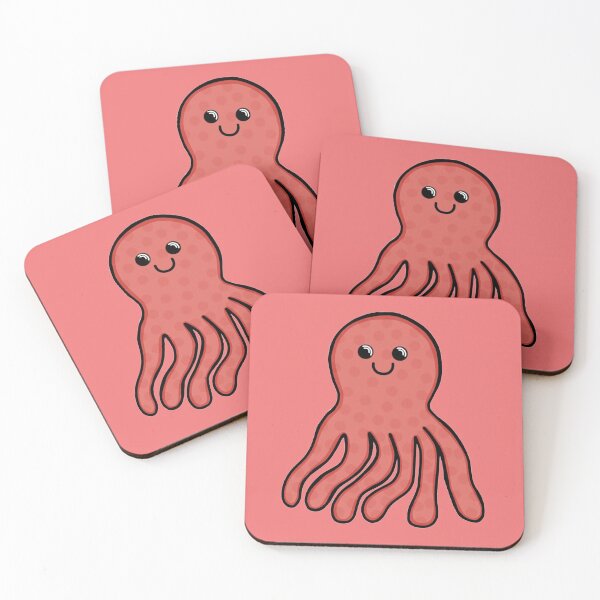 Item preview, Oceancreature , Under The Sea Light Pastel Red Octopus designed and sold by Barolina.