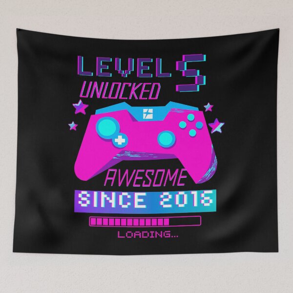 Item preview, Level 5 Unlocked, 5th Birthday Gamer Gift designed and sold by Mixture-DESIGN.