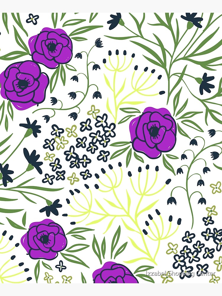 Aisha - Purple And Yellow Flower Print by style41
