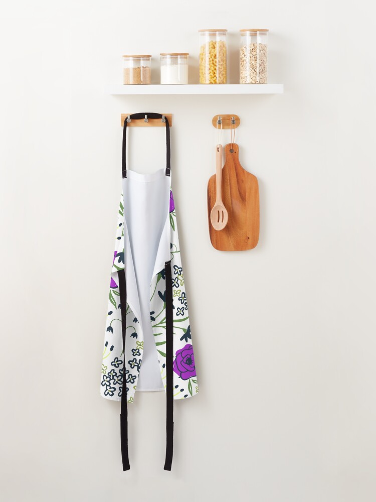 Alternate view of Aisha - Purple And Yellow Flower Print Apron