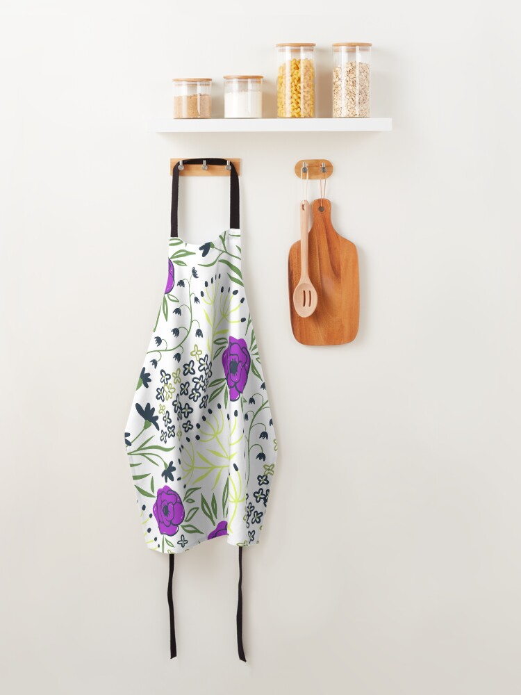 Alternate view of Aisha - Purple And Yellow Flower Print Apron