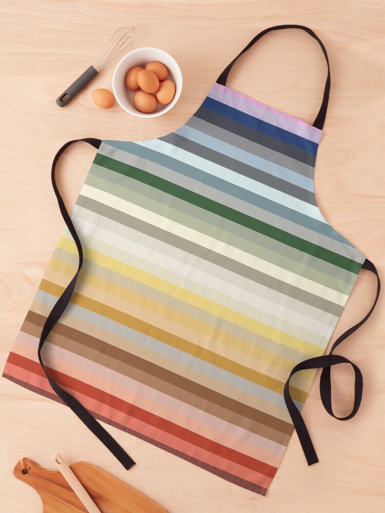 Thumbnail 1 of 6, Apron, Candy Lane - Multicoloured Rainbow Stripes designed and sold by Izzabel Shopping Center.