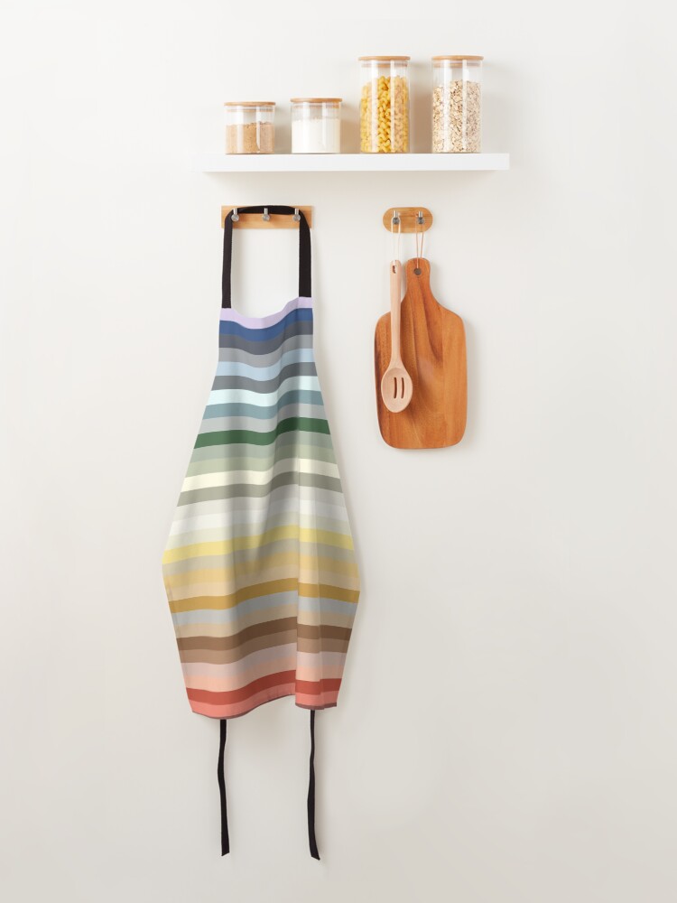 Thumbnail 4 of 6, Apron, Candy Lane - Multicoloured Rainbow Stripes designed and sold by Izzabel Shopping Center.