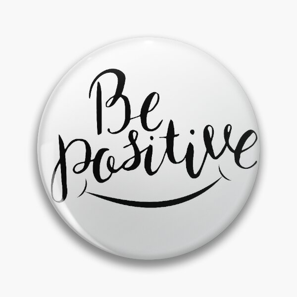 Item preview, Be positive. Happy lettering with smile. Motivation illustration designed and sold by TJprint.