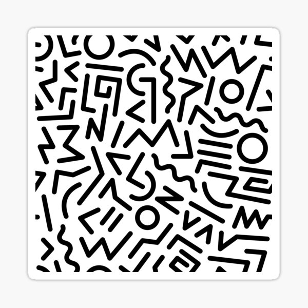 Memphis Pattern Black and White