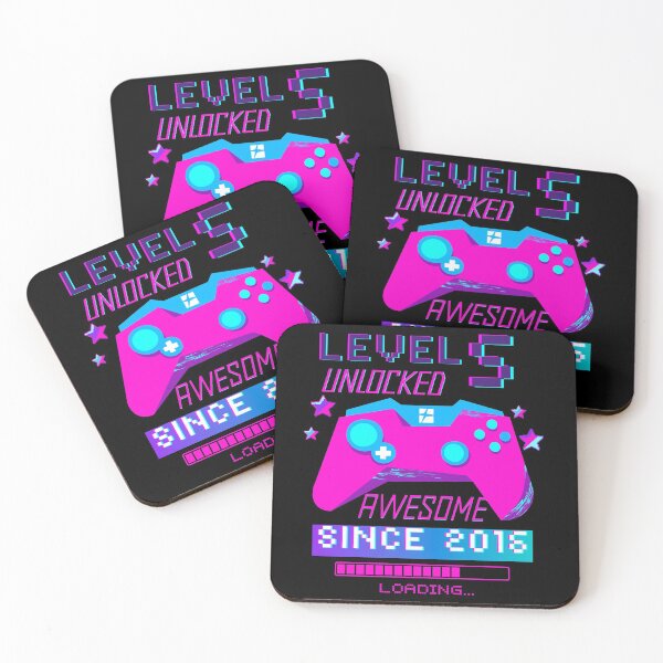 Item preview, Level 5 Unlocked, 5th Birthday Gamer Gift designed and sold by Mixture-DESIGN.