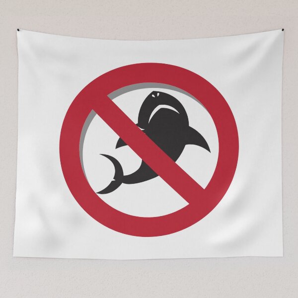 Item preview, Shark Warning Sign  designed and sold by treasure-crafts.