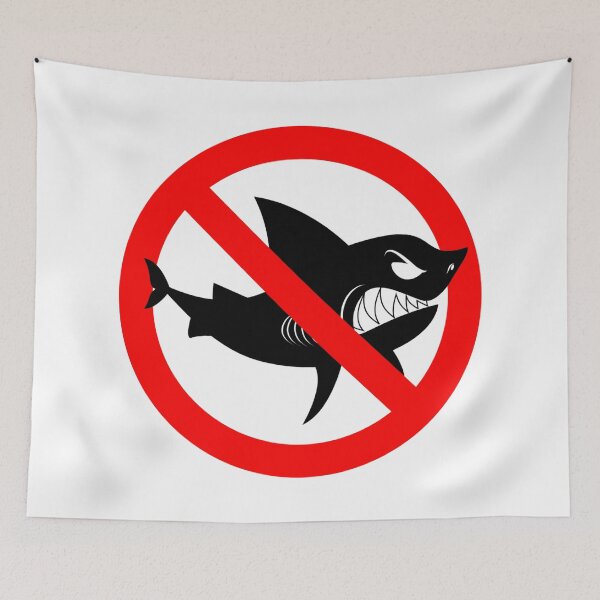 Item preview, Shark Warning Sign  designed and sold by treasure-crafts.